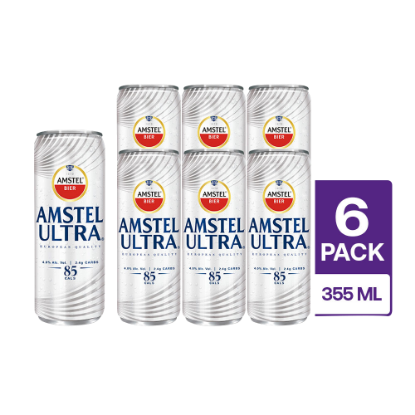 6 Amstel Ultra Lata 355 ml