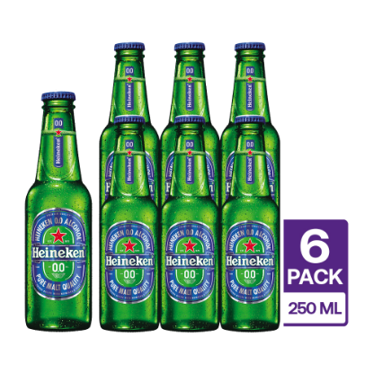 6 Heineken 0.0 Botella 250 ml