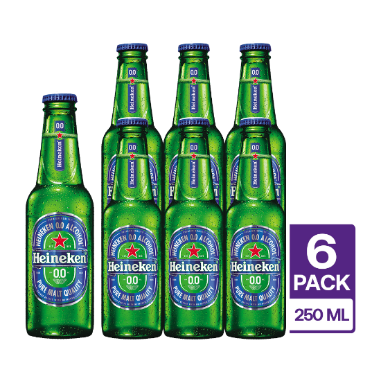 6 Heineken 0.0 Botella 250 ml