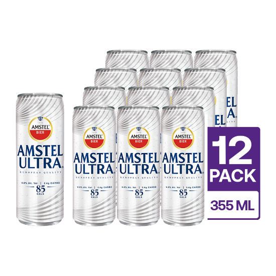 12 Amstel Ultra Lata 355 ml