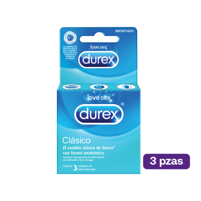 Durex Clásico Condones 3 piezas