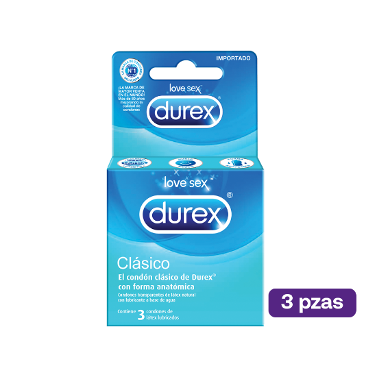 Durex Clásico Condones 3 piezas