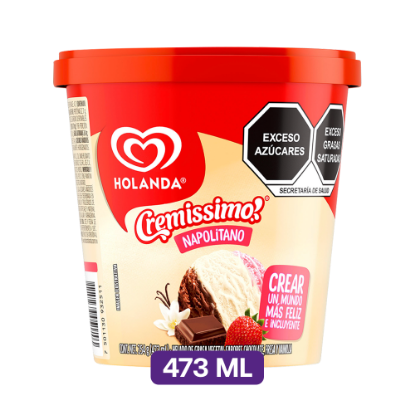 Imagen de Helado Holanda Napolitano 473 ml